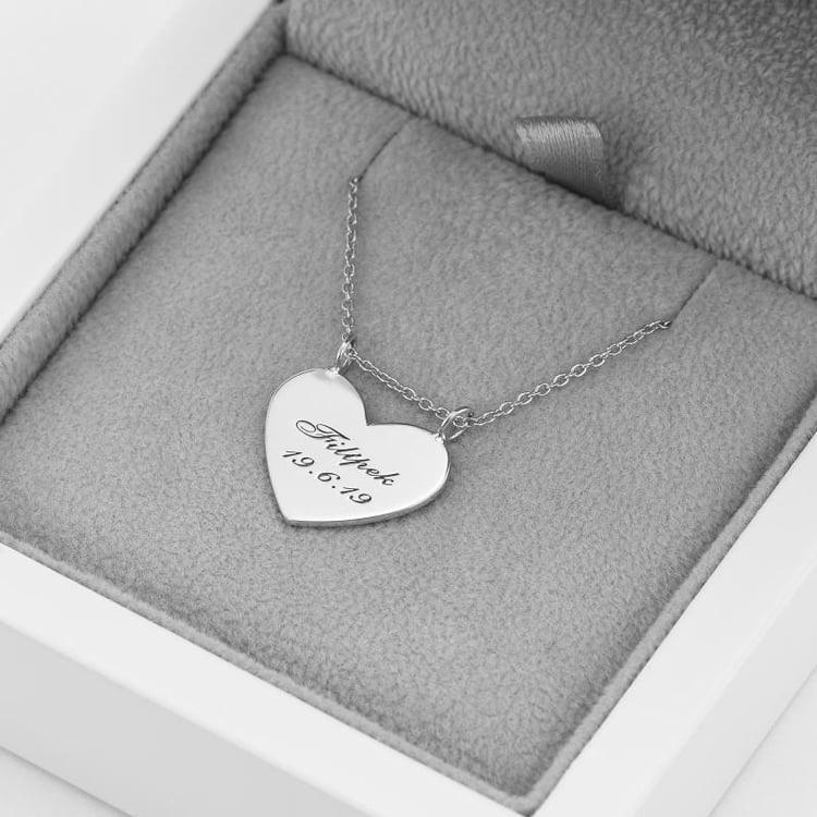 Přívěsek srdce s gravírem dle vaší volby 46802