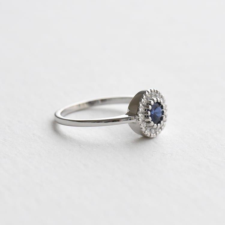 Prsten se safírem a diamanty 74948