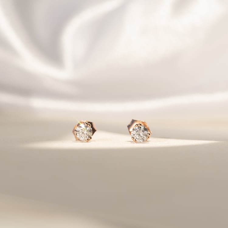 Napichovací náušnice s lab-grown diamanty Mamie 98394