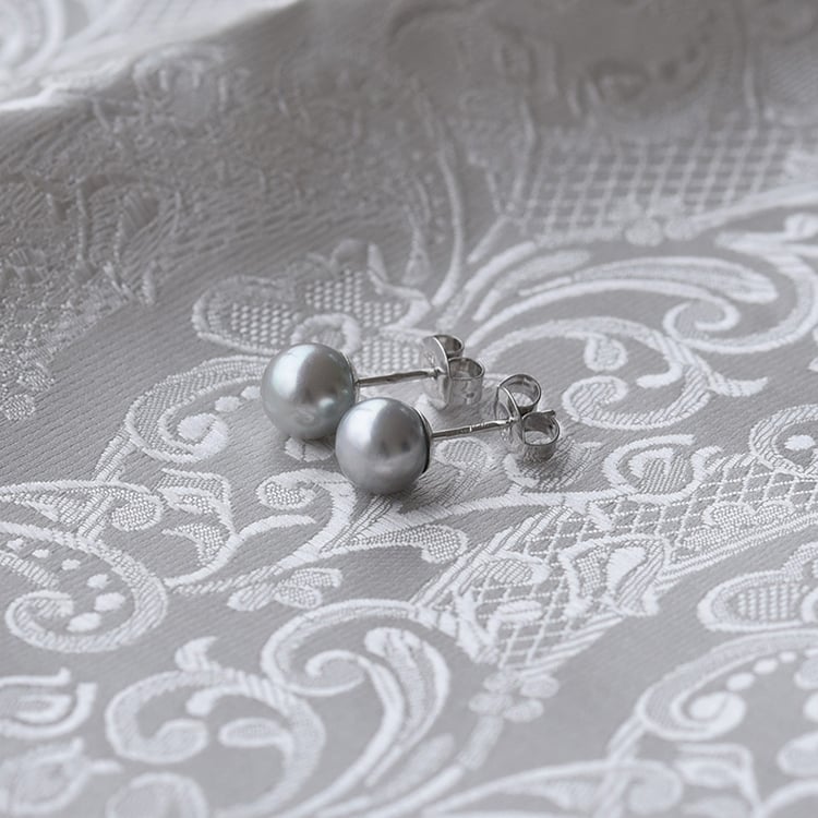 Napichovací náušnice s 7-7.50mm Akoya perly 63786
