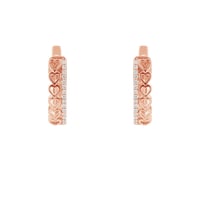 Srdcové kruhové náušnice s diamanty Luba