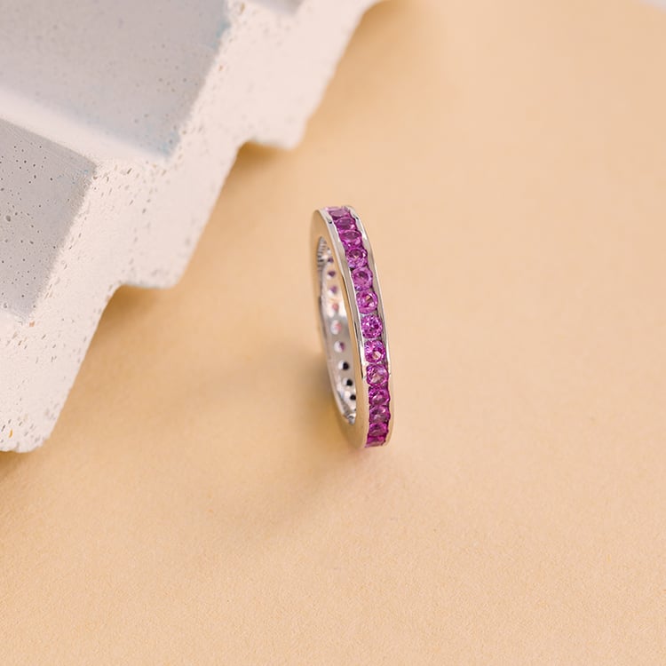 Safírový eternity prsten ze stříbra Urian 120717