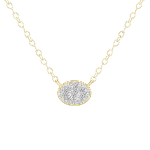 Oválný minimalistický náhrdelník s diamanty Vonnie