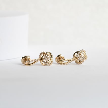 Proplétané diamantové náušnice Eamon