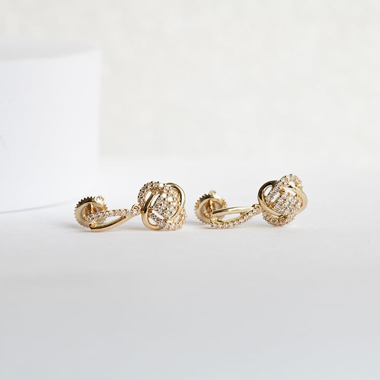 Proplétané diamantové náušnice Eamon 147775