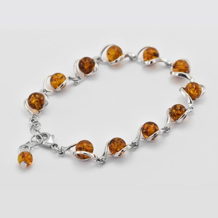 Náramek s jantary 13055