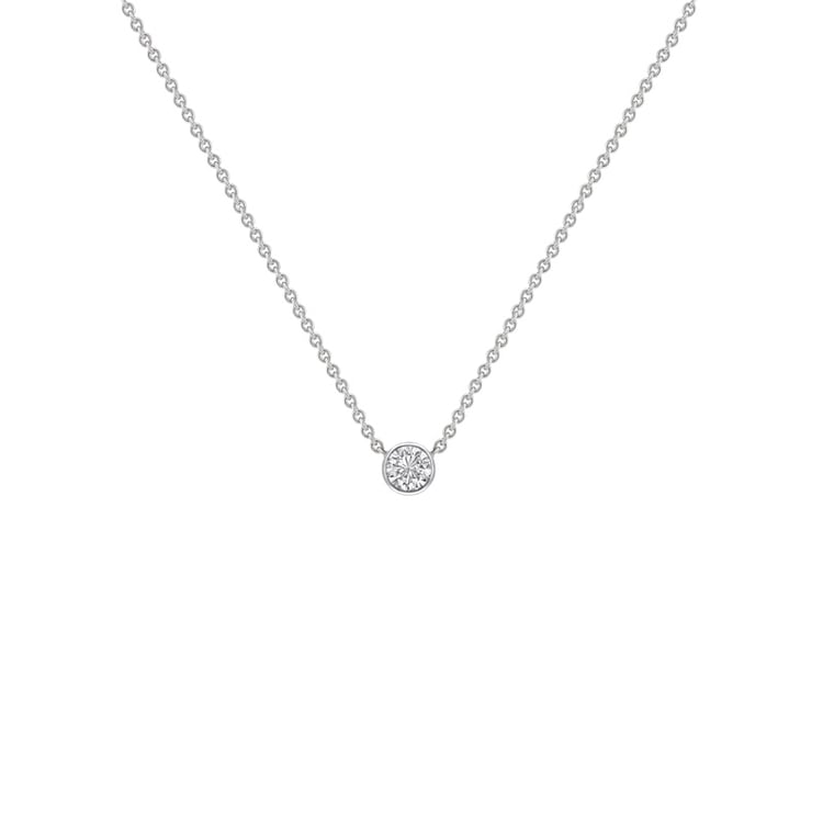 Stříbrný minimalistický náhrdelník s diamantem Glosie