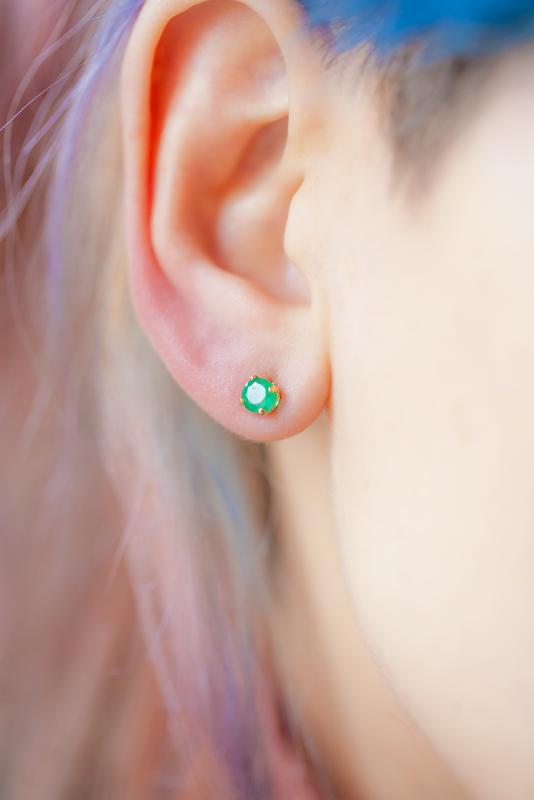 Jiskřivé zelené náušnice 3307