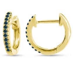 Kruhové náušnice s modrými diamanty Gomati