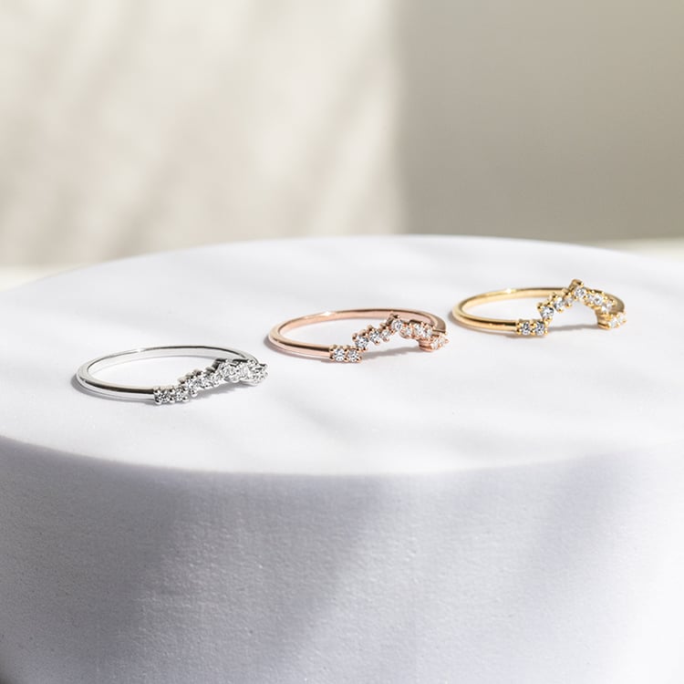 Vykrojený prsten s round lab-grown diamanty Callum 141761