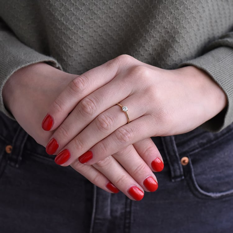 Prsten s diamantem ze zlata 89922