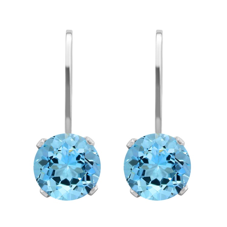 Stříbrné náušnice se švýcarskými topazy