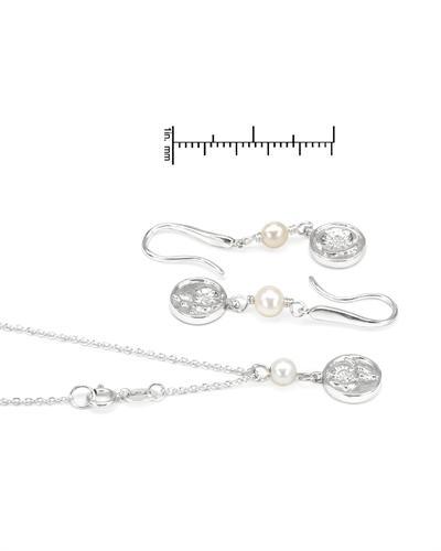 Stříbrná kolekce s perlami 1054