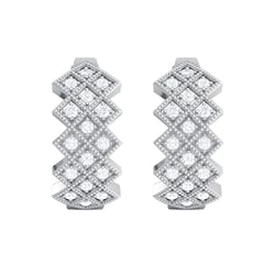 Zlaté kruhové náušnice s lab-grown diamanty Audhild