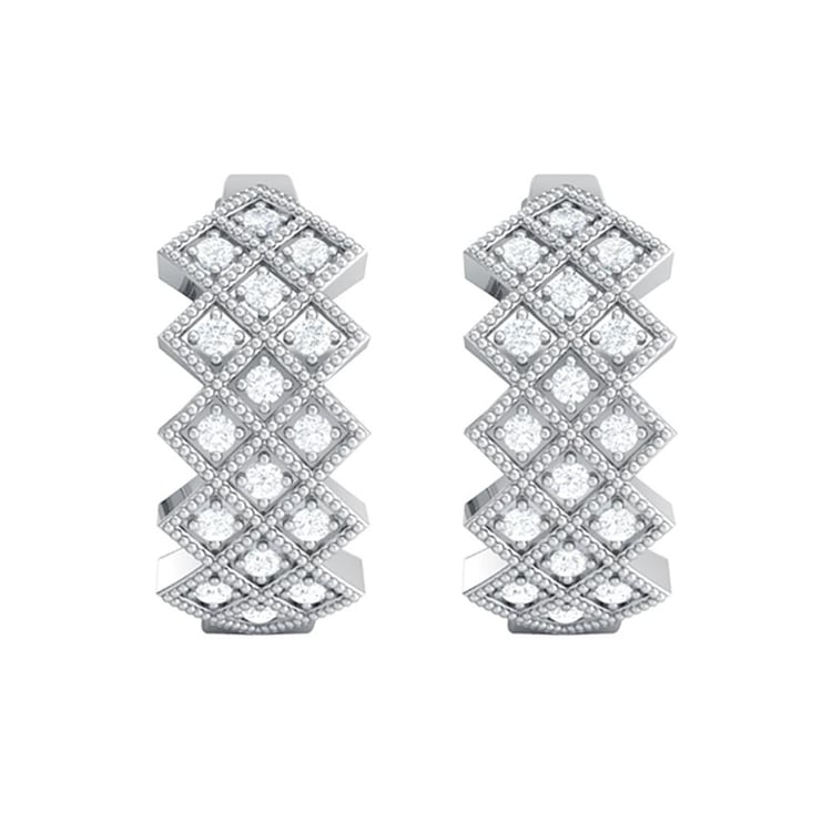 Zlaté kruhové náušnice s lab-grown diamanty Audhild 158879