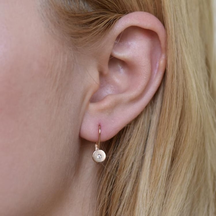 Diamantové zlaté náušnice 20436