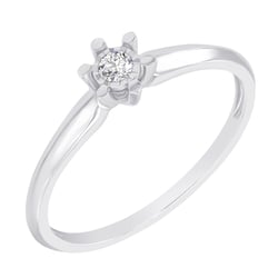 Solitaire prsten s lab-grown diamantem Leandra