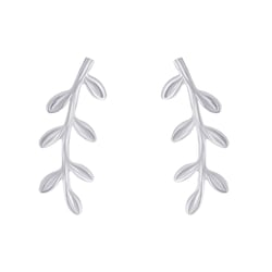 Stříbrné náušnice ear climber Orchid