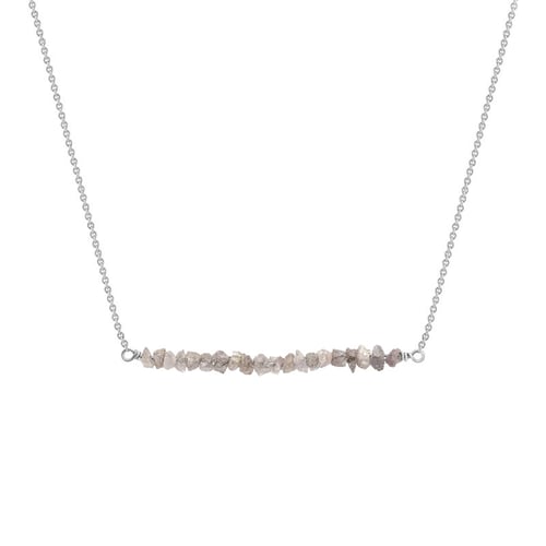 Zlatý choker s růžovými nebroušenými diamanty Wandalee