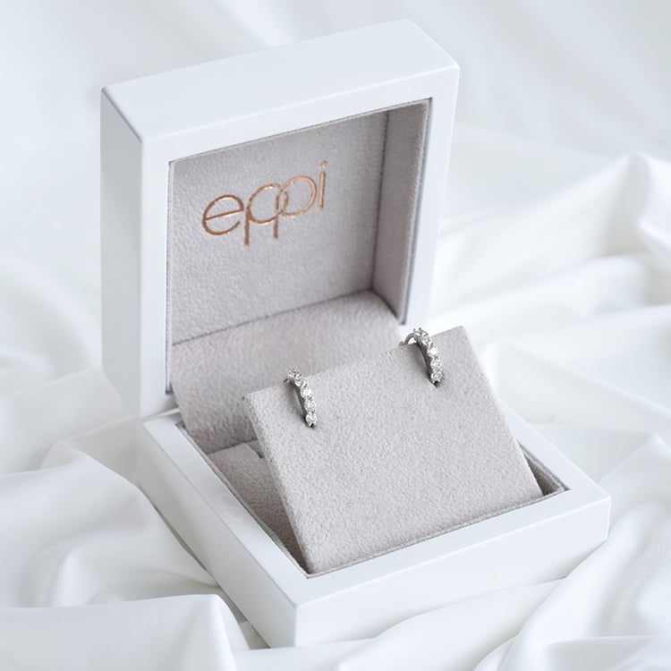 Diamantové náušnice z bílého zlata 110711