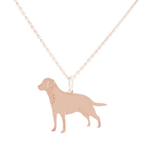 Přívěsek ve tvaru psa s gravírem Labrador Retriever