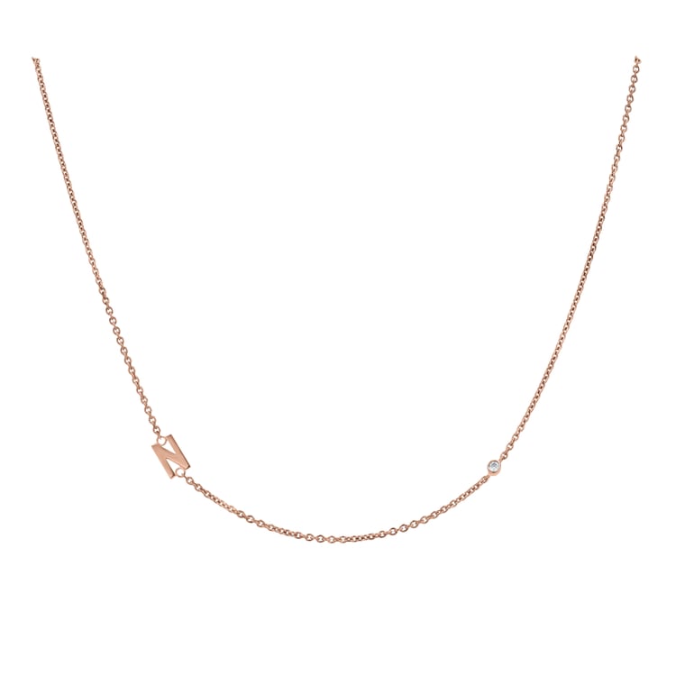 Náhrdelník s písmenkem podle vaší volby a diamantem Lupe