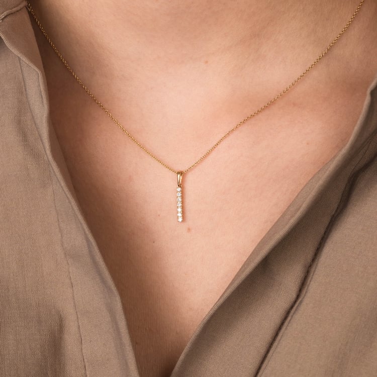 Zlatý přívěsek s lab-grown diamantem Merrilin 165737