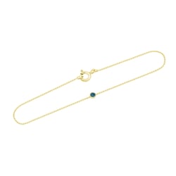 Zlatý minimalistický náramek s modrým diamantem Bonato