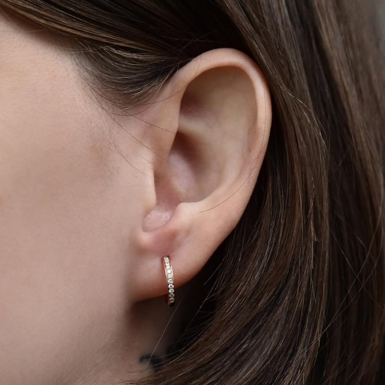 Kruhové zlaté náušnice 12696