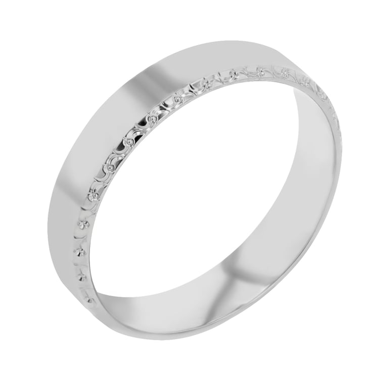 Zlaté snubní prsteny se zdobenými okraji Rahim 113787