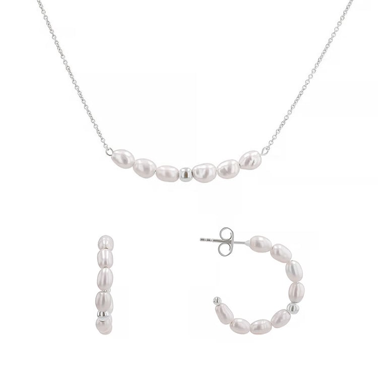 Kolekce stříbrných šperků s perlami 164098