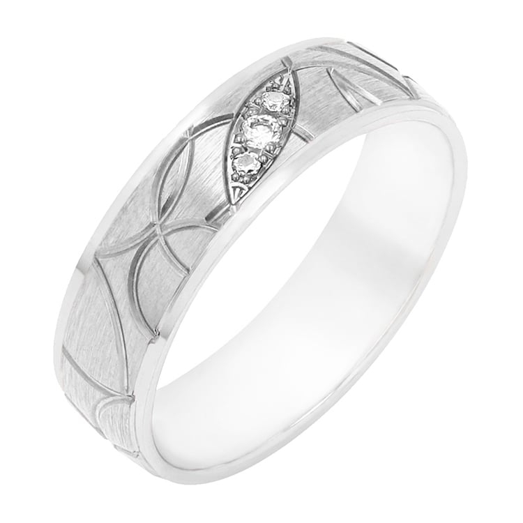 Dámský snubní prsten z bílého zlata 78723