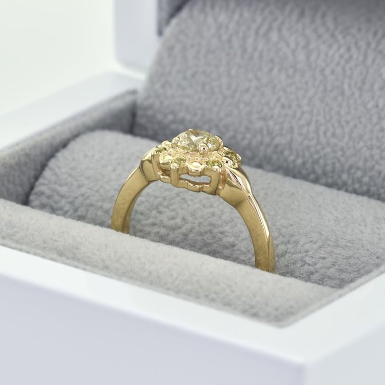 Zlatý zásnubní prsten 43640