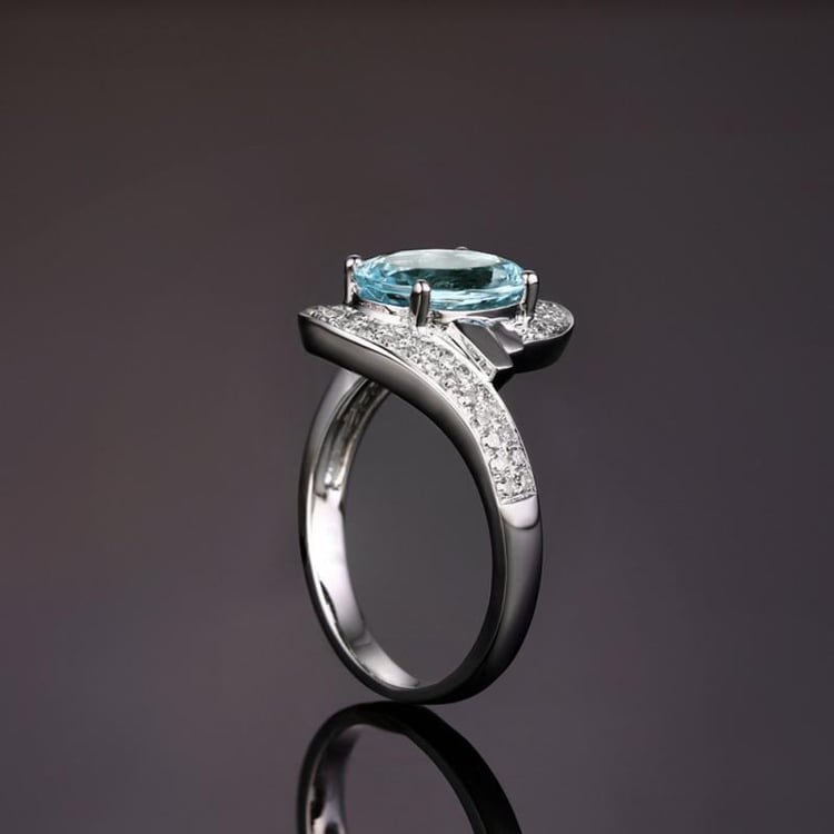 Prsten z bílého zlata 16798