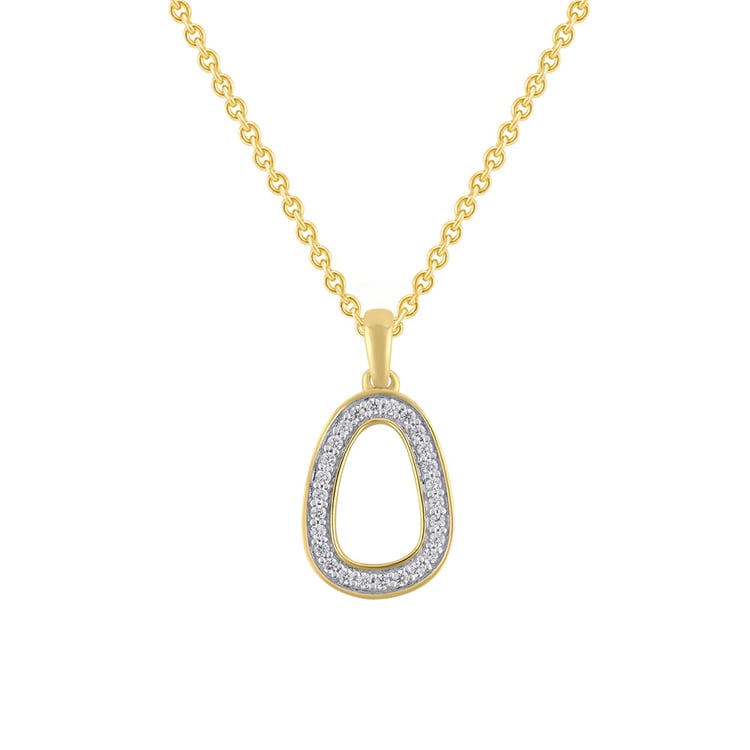 Zlatý přívěsek s lab-grown diamantmi Evie