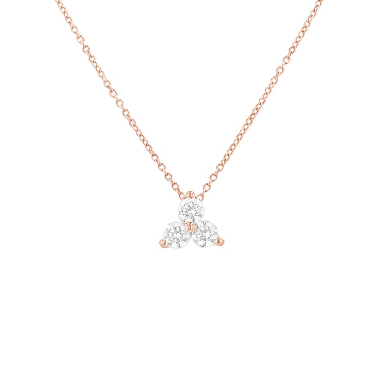 Romantický přívěsek se třemi diamanty ze zlata 84960