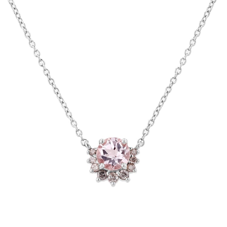 Zlatý náhrdelník s morganitem Alayna 97083