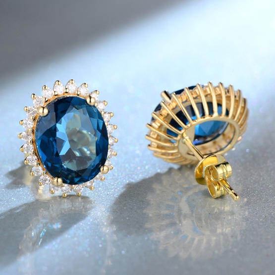 Zlaté topazové náušnice 5685