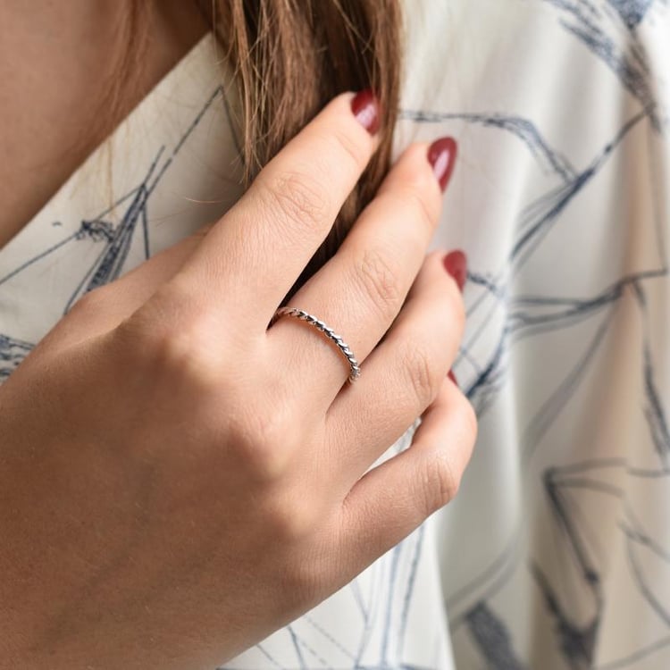 Dámský prsten z bílého zlata 152035