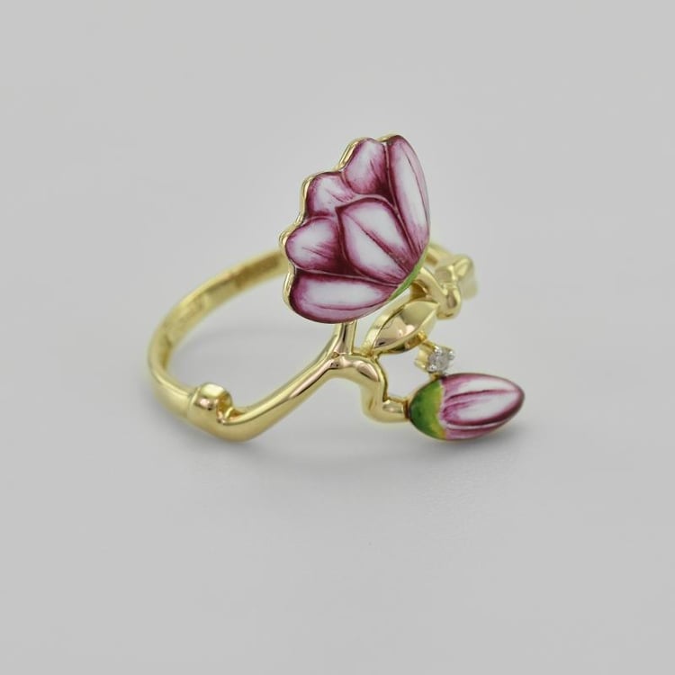 Prsten s květem 43358