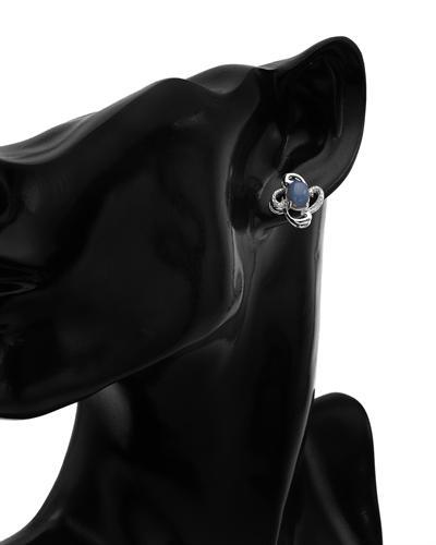 Opálová náušnice s diamanty 959