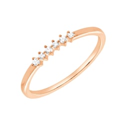 Minimalistický prsten ze zlata s diamanty Casper