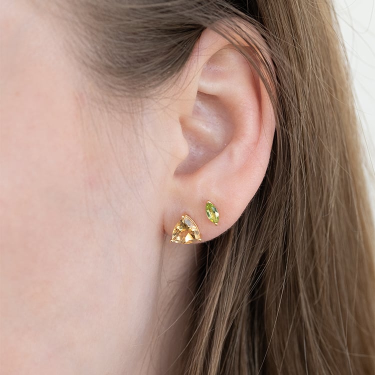 Stříbrné náušnice s citríny Nellie 124194