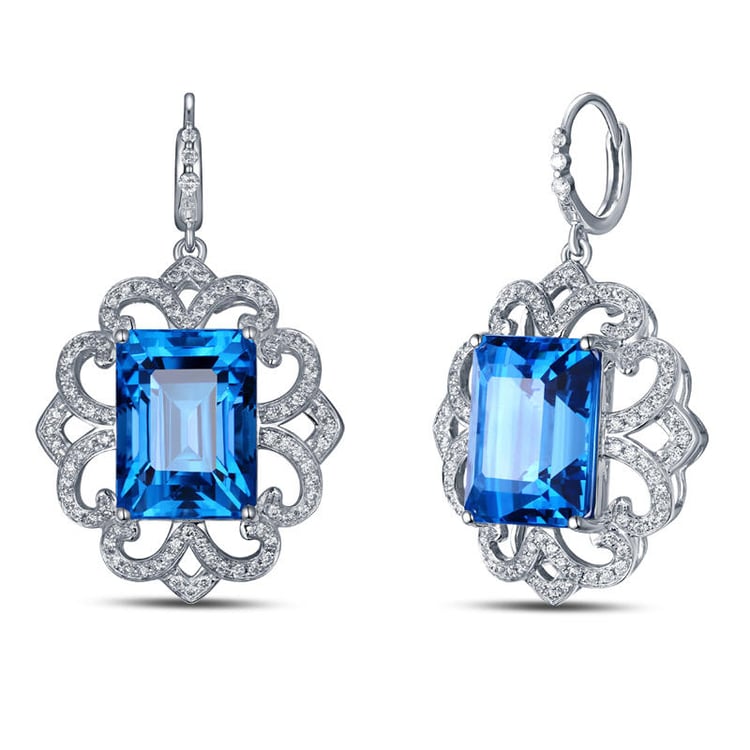 Luxusní topazové náušnice 16888