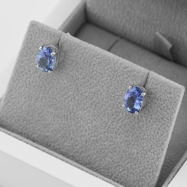 Napichovací náušnice s tanzanity 45684