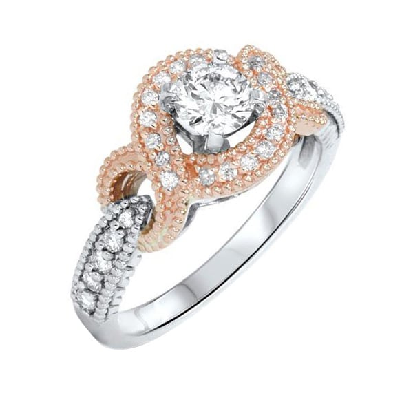 Zásnubní prsten ze dvou druhů zlata