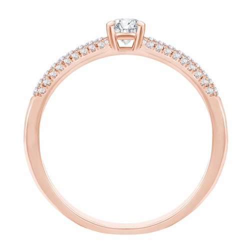 Zásnubní prsten s moissanitem a lab-grown diamanty Kristen