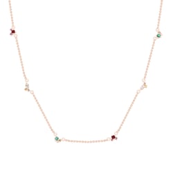 Cluster náhrdelník s barevnými drahokamy Ditte