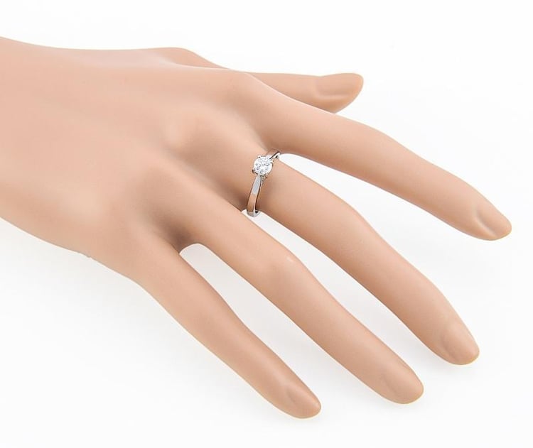 Zásnubní prsten z bílého zlata Lavali 980