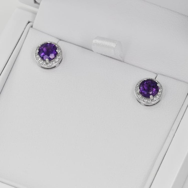 Ametystové náušnice 25759